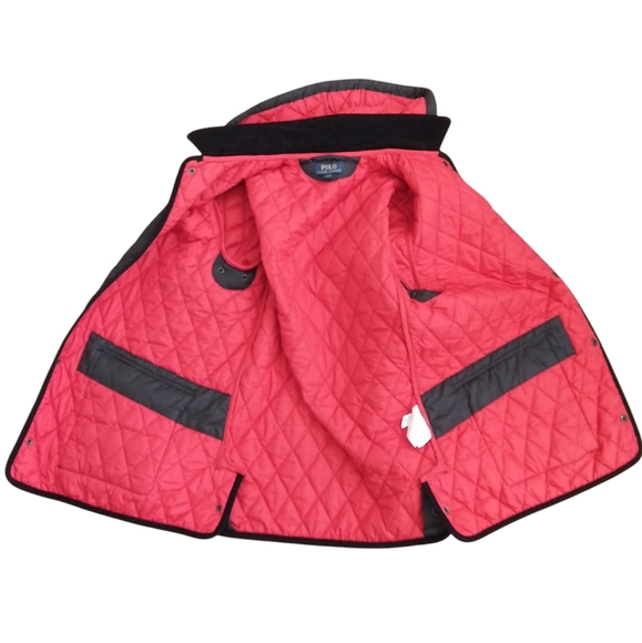 Polo Ralph Lauren Black/Red Quilted Big Kid's Jacket - Picture 15 of 15